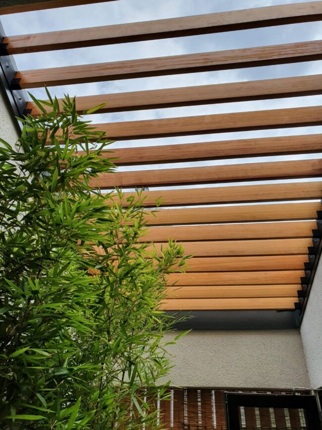 가로살대하드우드캐노피