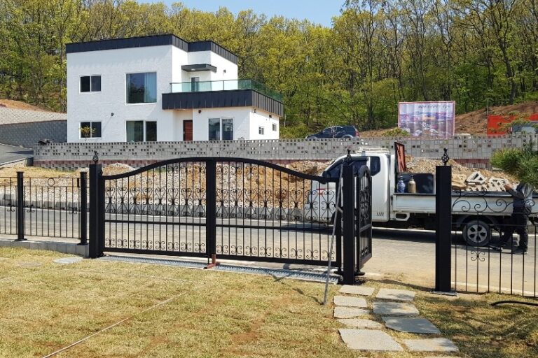 전원주택단조문양대형대문및난간